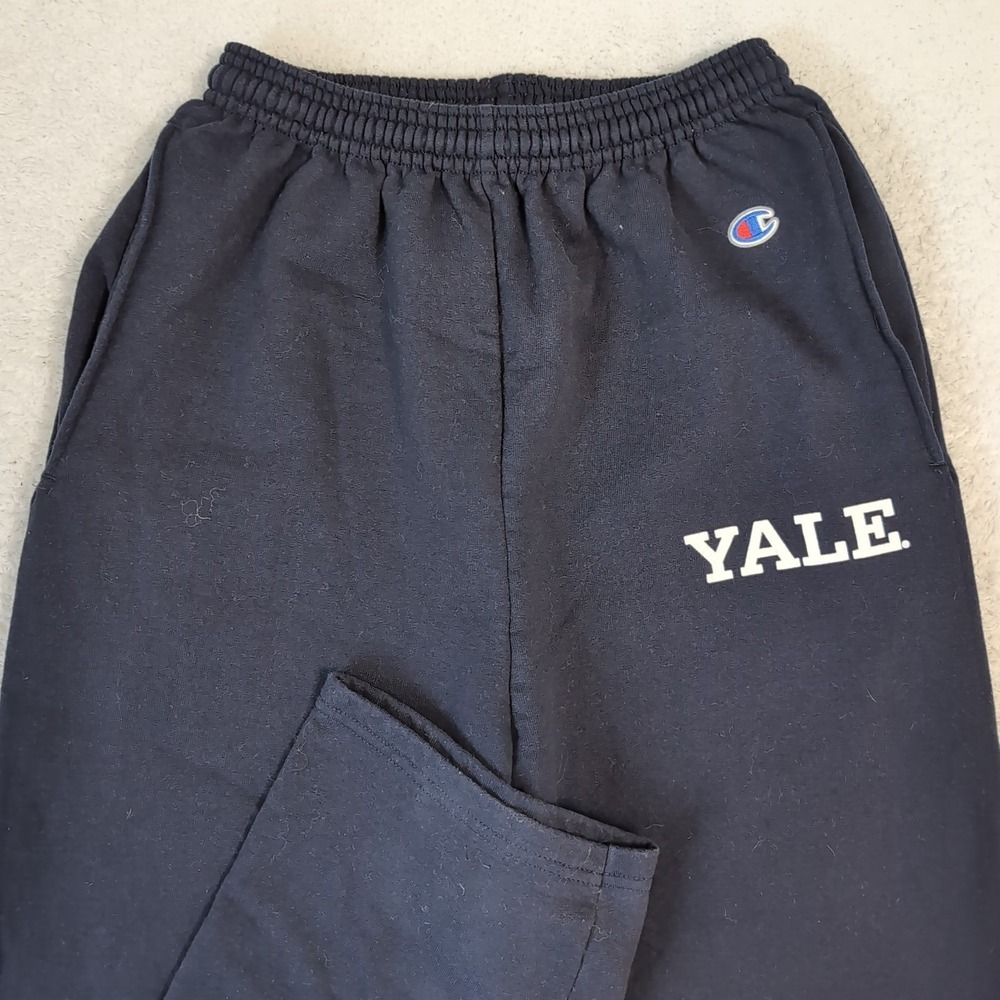 Champion Yale Bulldogs Sweatpants Men's Small Navy Blue 30" Inseam Elastic
